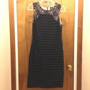 Navy and Nude Cocktail Dress